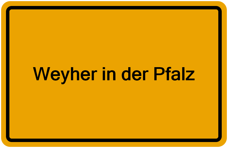 Handelsregisterauszug Weyher in der Pfalz
